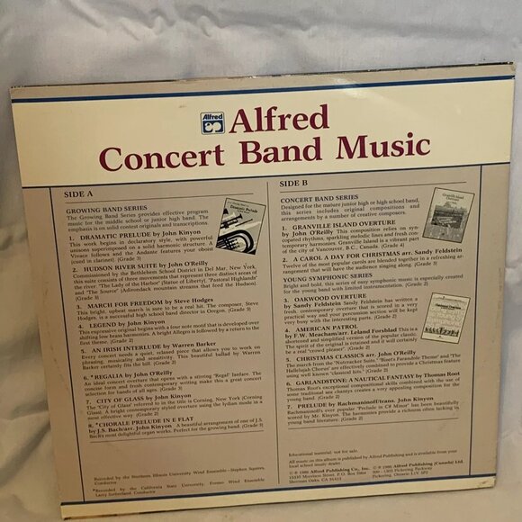 Alfred Concert Band Music (Vinyl, 1986) Alfred Records NM LP Record Album - Picture 3 of 11
